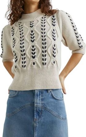 Rails Addy Knit Sweater In Oatmeal Navy