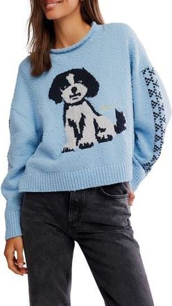 Free People Story Book Cotton Blend Sweater in Clear Skies Combo at Nordstrom Rack, Size X-Small