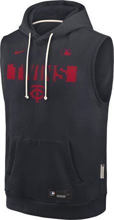 Nike Minnesota Twins Authentic Collection Standard Issue Nike Mens Dri-FIT MLB Sleeveless Pullover Hoodie in Blue | 03B44FATIS-4T2