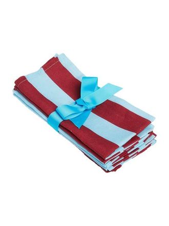 La DoubleJ Large Napkins Set Of 6 (45X45) Riga Bordeaux - Azzurro at Nordstrom