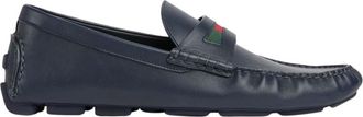 Gucci Navy Blue Leather Loafers