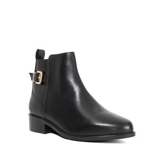 Dune London Womens Ladies Padri - Leather Buckle Detail Ankle Boots - Black - Size UK 4