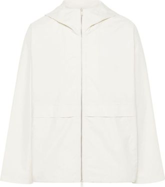STUDIO NICHOLSON tonal stitching oversized jacket - men - Polyamide/Cotton - M - Neutrals