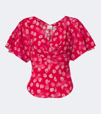 Isabel Marant Faljane floral silk-blend top