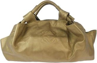 Loewe Pre-owned Handbags, female, Yellow, Size: ONE SIZE Pre-owned Leather Handbag