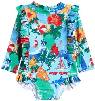 Seafolly Viva Vacation Frill One-Piece Swimsuit at Nordstrom, Size 12-18M