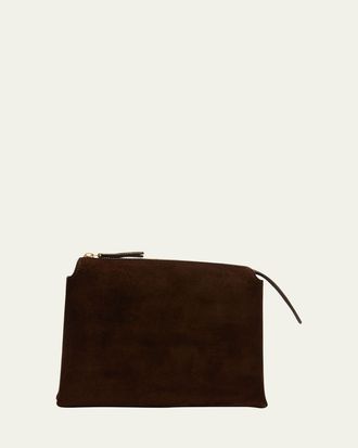 The Row Nu Twin Mini Crossbody in Suede