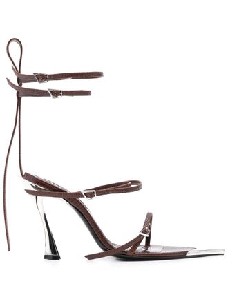 MUGLER 95mm Fang sandalen - Bruin