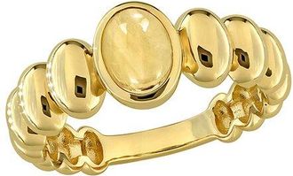 Rina Limor Silver 0.75 Ct. Tw. Citrine Oval Ring