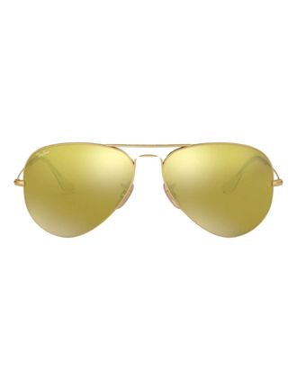 Ray-Ban Mens Ray-Ban Aviator Light Brown Lens Gold Sunglasses - Size: ONE size