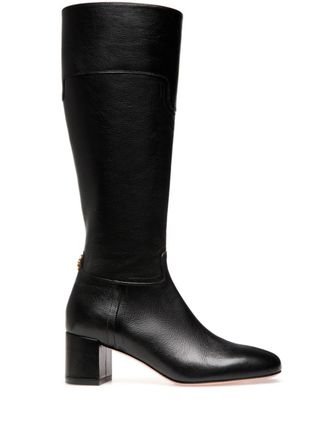 Bally logo-plaque heeled boots - Black