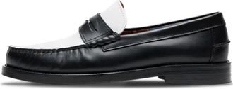 Naked Wolfe Zwart Wit Leren Mocassins - Heren - Loafers - Zwart - 41 EU - Wol - Schoenen