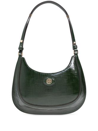 Tory Burch The Robinson Crosshatched schoudertas - Groen
