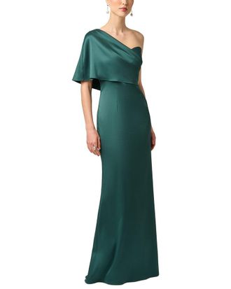 Aidan Mattox Stretch Mikado Long Dress