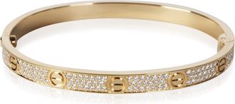 Cartier Pre-Owned Cartier Yellow Gold Diamond Medium Model Love Bracelet