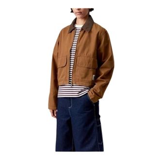 Carhartt Work in Progress Dames, Jassen, Bruin, Maat: M Katoen