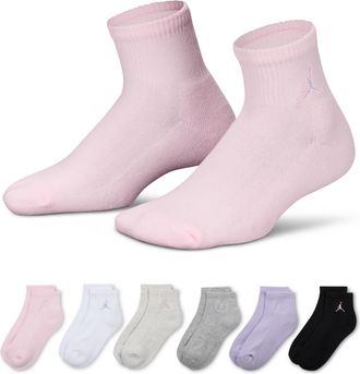 Nike Jordan Everyday Essentials Kids Ankle Socks (6 Pairs) in Multicolor | BJ0593-A9Y