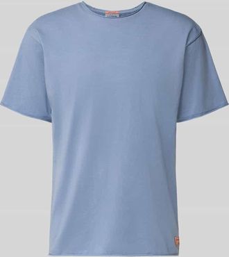Scotch & Soda T-Shirt mit Rundhalsausschnitt und Label-Detail in Hellblau, Gr&ouml;&szlig;e XXL