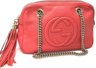 Gucci Pre-owned Leather gucci-bags - Dames - Vintage Schoudertas - Roze - ONE Size - Vintage