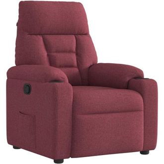 vidaXL Sill&oacute;n Reclinable De Tela Rojo Tinto Vidaxl