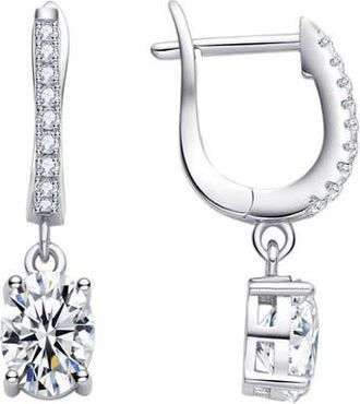 Untamed Petals Duchess Crystal Drop Earrings in Silver at Nordstrom