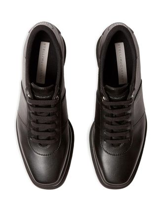 Stella McCartney Platform-Sole Lace-Up Platform Sneaker - Black