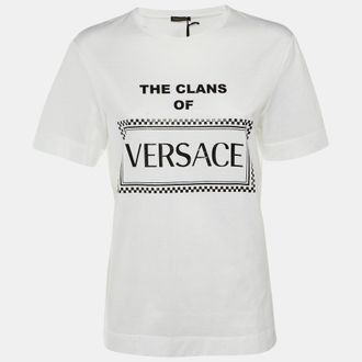 Versace White The Clans Of Versace Cotton Crew Neck T-Shirt