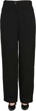 Khaite Black Straight High Rise Jeans