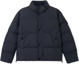 Stone Island Crinkle Reps Down Jacket - Heren - Winterjassen - Blauw - S - Leer - Jassen