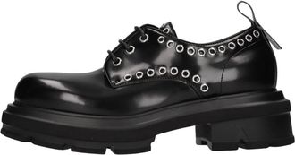 Elena Iachi Chopper Lace-ups - Dames - Veterschoenen - Zwart - 36 EU - Leer - Schoenen