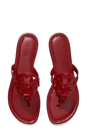 Tory Burch Miller Thong Sandal in Red Patentdnu at Nordstrom, Size 6