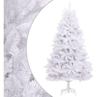 vidaXL Rbol De Navidad Artificial Con Bisagras Y Soporte Blanco 180cm Vidaxl