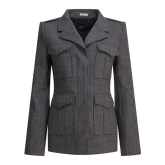 Alexander McQueen Dames, Jassen, Grijs, Maat: S Wol