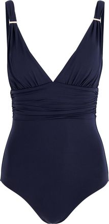 Melissa Odabash Panarea Plunge Swimsuit - Navy - 48 (UK16 /xl)