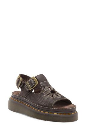 Dr. Martens Dunnet Flower Slingback Sandal in Kelp Brown at Nordstrom, Size 10Us