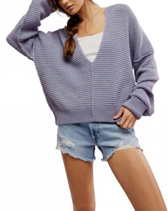 Free People Into You Pullover In Blue Granite