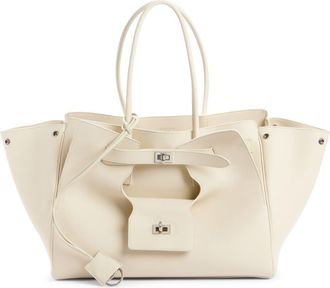 Balenciaga Medium Bel Air Calfskin Leather Tote in 9723 Soya at Nordstrom