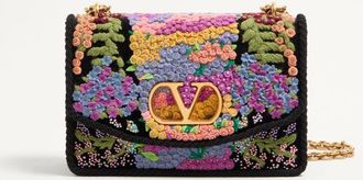 Valentino Garavani Valentino Garavani Vain Embroidered Shoulder Bag Wo
