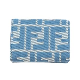 Fendi Pre-owned Tri-fold Portemonnee - Dames - Pre-owned - Blauw - Maat: ONE Size