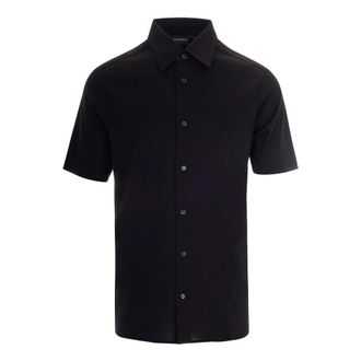 Emporio Armani Short Sleeve Shirts, male, Black, Size: 2XL Short Sleeve Shirts