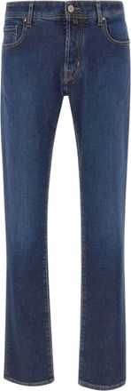Jacob Cohen Logo Patch Slim-Fit Jeans with Classic Five-Pocket Design
