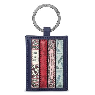 Yoshi Jane Austen Bookworm Navy Leather Keyring
