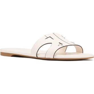 Kate Spade New York duo smooth leather slide sandal in Cream at Nordstrom Rack, Size 6.5