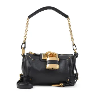Chloé Black Buffalo Leather Paddington Bag-Donna