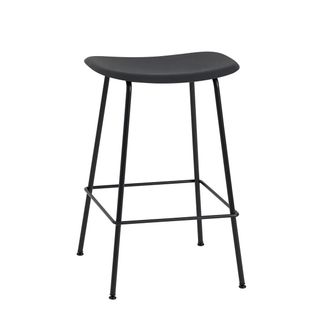 MUUTO Fiber Barhocker Tube Base H 65 cm, schwarz