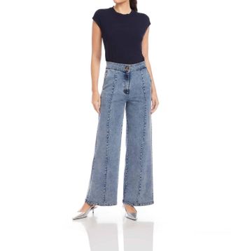 Fifteen Twenty Kristen Trouser In Denim