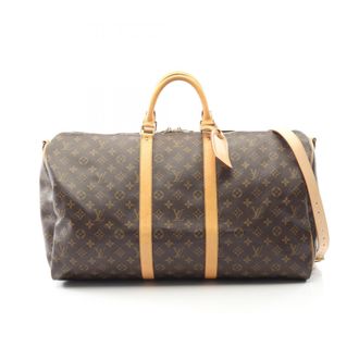 Louis Vuitton Brown Coated Canvas Pvc Leather Boston Bag (Pre-Owned)