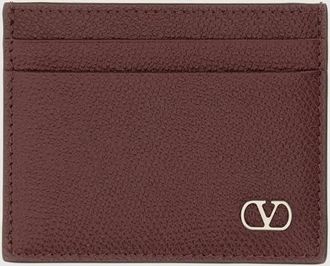 Valentino Garavani Portacarte di credito VLogo Signature Valentino Garavani in pelle a grana