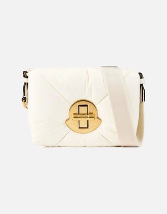 Moncler Womens Moncler Puffer Quilted Mini Crossbody Bag Cream - White