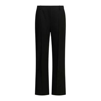 Khaite Grenare pantalon met rechte pijpen - Dames - Broeken - Zwart - Maat: 2XS Wol